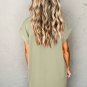 Laurel Green Buttoned Collar Shift T Shirt Mini Dress