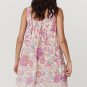Multicolour Floral Print Fringed Tie U Neck Sleeveless Mini Dress