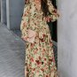 Wild Lotus Ruffle Tiered Maxi Dress