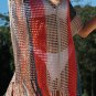 Multicolor Striped Tassel Crochet V Neck Beach Cover Up