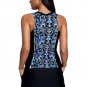 Slim Your Figure Fuzzy Print Accent Skirtini Swimsuit