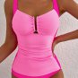 Bonbon Ruched Tummy Control Tankini 2pcs Swimsuit