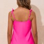 Rose Red Tie Shoulder Floral Print Cute Tankini Set