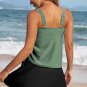 Green Scoop Neck Adjustable Tankini and Matching Skort Bathing Suit