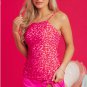 Rose Leopard Drawstring Side Tankini 2pcs Swimsuit