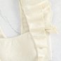 Beige Textured Ruffled Square Neck High Waist Swimsuit