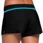 Blue Trim Black Women Swim Boardshort