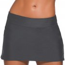 Plus Size Grey Skirted Swim Bikini Bottom
