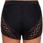 Black Hollow Out Lace Overlay Swim Short Bottom
