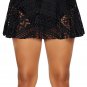 Black Crochet Lace Skirted Bikini Bottom