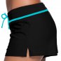 Blue Trim Black Women Swim Boardshort