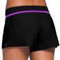 Violet Strap Trim Black Women Swim Boardshort