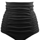 Black Retro High Waisted Swim Short