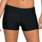 Black Wide Waistband Swimsuit Bottom Shorts
