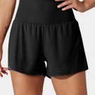 Black Pocketed Wide Waistband Swim Shorts