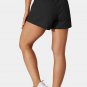 Black Pocketed Wide Waistband Swim Shorts