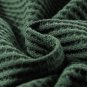 Blackish Green Waffle Knit Slim Fit Wrap V Neck Bodysuit