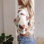 White Americana Glitter Mesh Long Sleeve Bodysuit