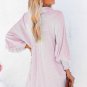 Pink Smocked Cuffed Striped Boyfriend Shirt with Pocket