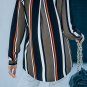 Black Brown Striped Modern Women Shirt