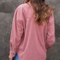 Pink Corduroy Button Pocket Shirt