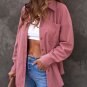 Pink Corduroy Button Pocket Shirt