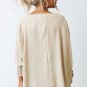 Apricot Smocked Wrist Shift Top