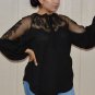 Black Formal Invitation Lace Blouse