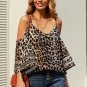 Leopard Cold Shoulder Blouse
