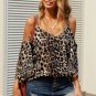 Leopard Cold Shoulder Blouse