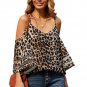 Leopard Cold Shoulder Blouse