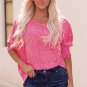Oversized Leopard Puff Sleeve Blouse