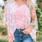 Multicolor Animal Floral Mix Print Cape Top