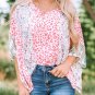 Multicolor Animal Floral Mix Print Cape Top