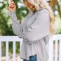 Smocked Cuffed Striped Boyfriend Shirt with Pocket