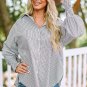 Smocked Cuffed Striped Boyfriend Shirt with Pocket
