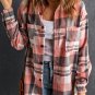 Pink Plaid Button Up Patch Pocket Shirt