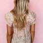 Multicolor Floral Mandarin Collar Top