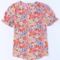 Multicolor Mix Floral Pattern Bubble Sleeve Blouse