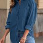 Blue Corduroy Button Pocket Shirt