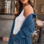 Blue Corduroy Button Pocket Shirt