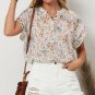 Multicolor Floral Mandarin Collar Top