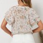 Multicolor Floral Mandarin Collar Top