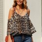Leopard Cold Shoulder Blouse