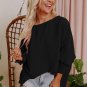 Black Smocked Wrist Shift Top
