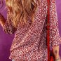 Biking Red Floral Print Smocked Tie Neck Blouse