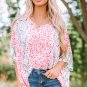 Multicolor Animal Floral Mix Print Cape Top