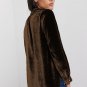 Desert Palm Frilled Neck Buttoned Front Velvet Top
