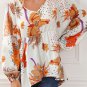 Multicolour Floral Print V Neck Babydoll Blouse