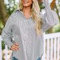 Smocked Cuffed Striped Boyfriend Shirt with Pocket